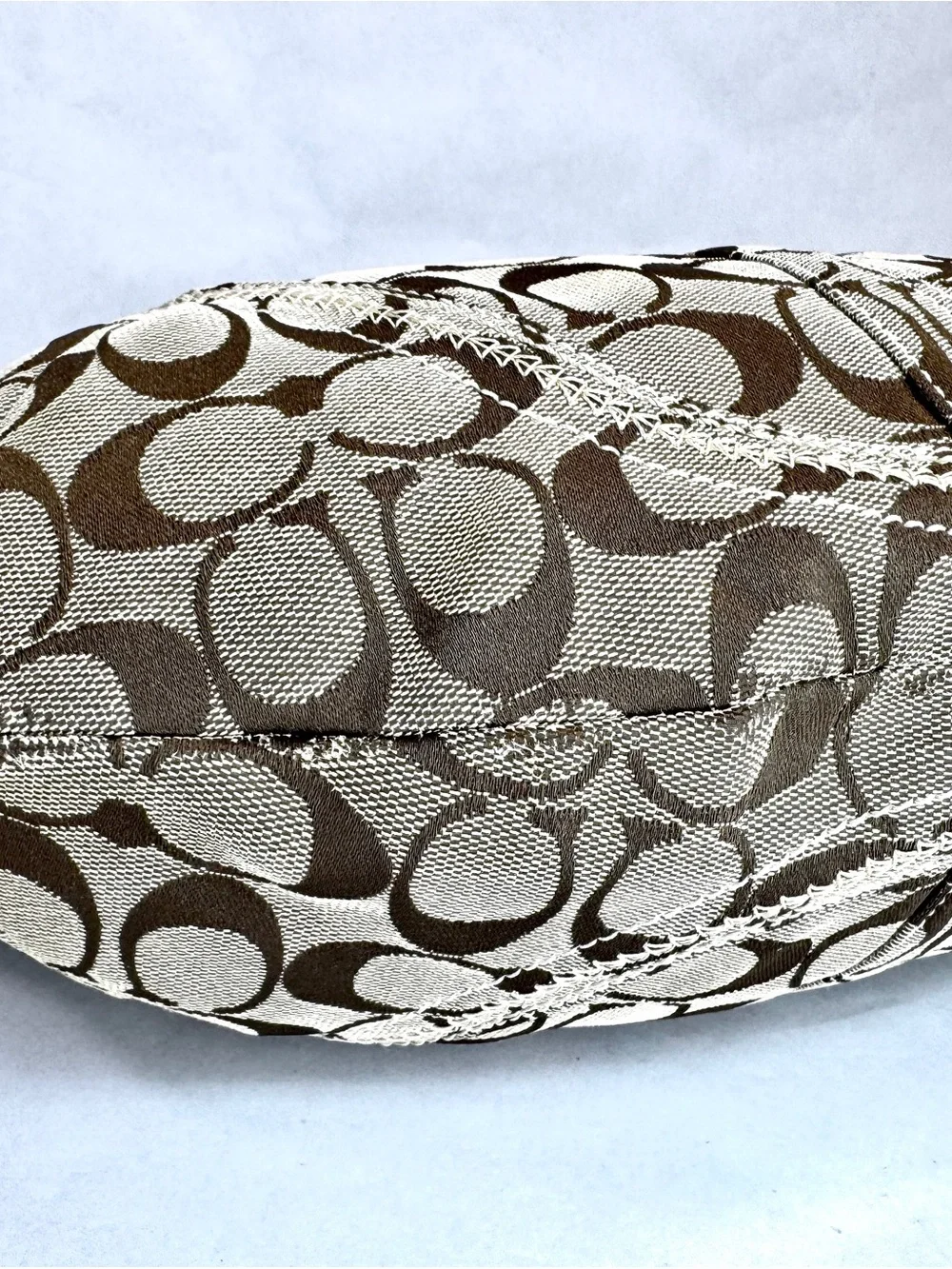 Coach K0668-10601 Signature Jacquard Hobo Shoulder Bag Brown